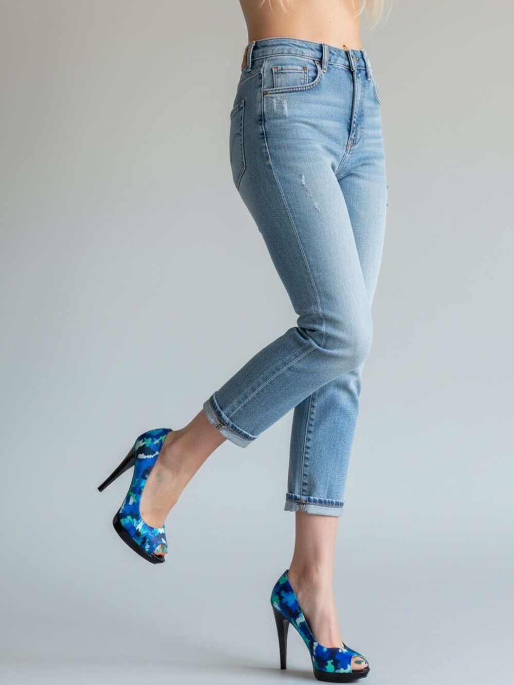Style & Co Celine Cobalt Blue and Black High Heel Pumps